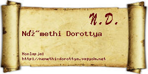 Némethi Dorottya névjegykártya